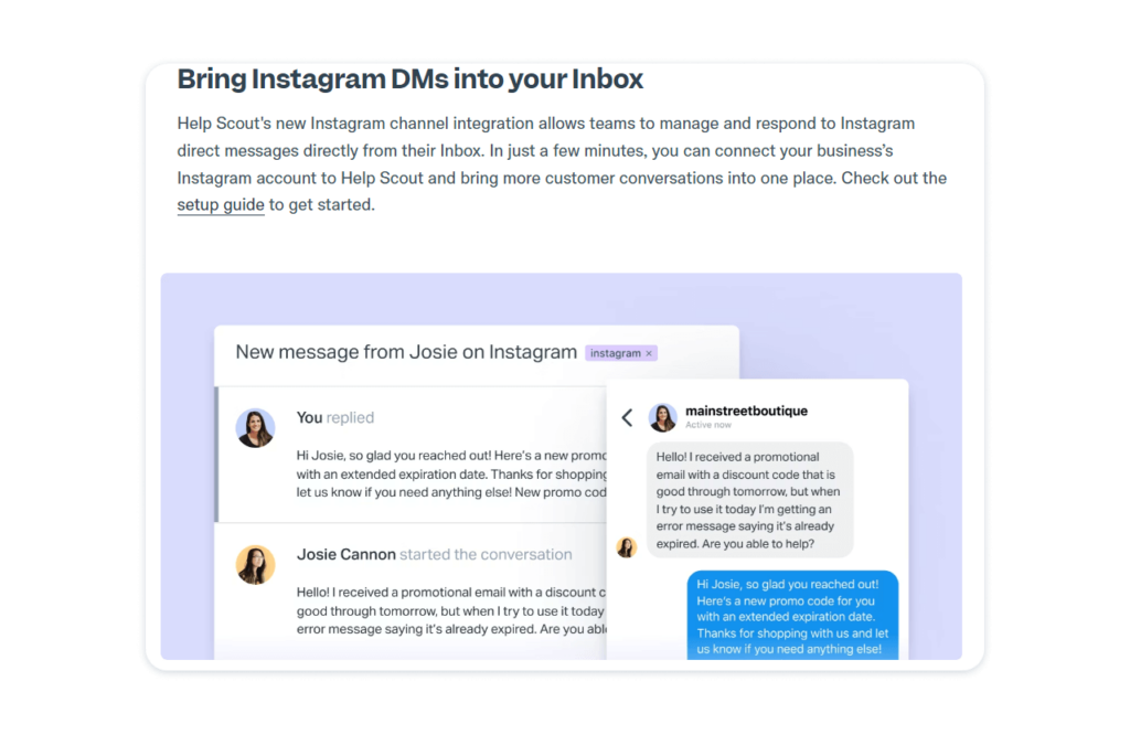 HelpScout example on how to write release notes well