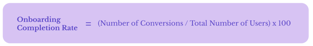 onboarding completion rate formula