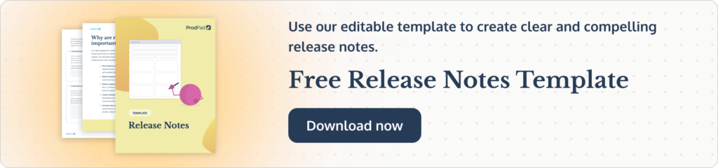Release notes template banner