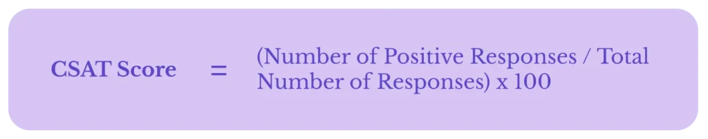 customer satisfaction score formula